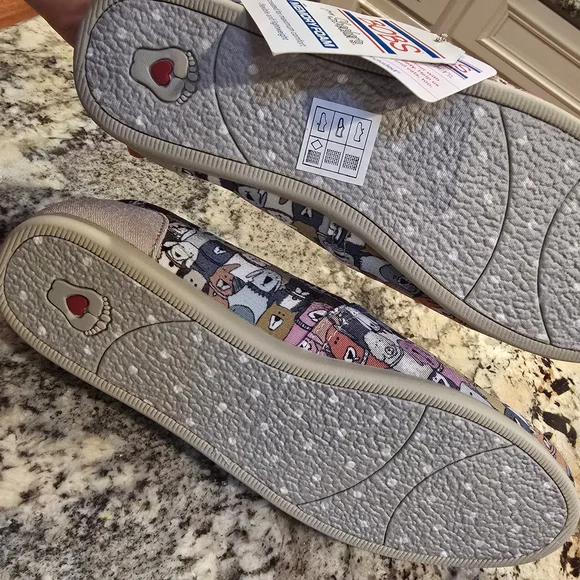 Skechers Kids' Dog Print Slip-On Shoes - Multi-Color - Picture 2 of 7